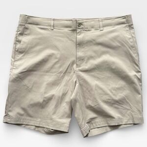 Nicklaus‎ Mens Khaki Flat Front Golf Shorts Size 38 Stretch Performance
